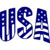 USA Flag Lettering