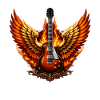Flammende Engel Und Gitarre Rock Engel