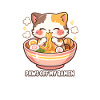 Paws Away Ramen Cat