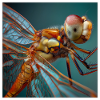 Dragonflies Macro Portrait Wildlife Graphic