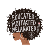 Educated Motivated Melanated Afro Woman 