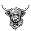 Highlander Line Drawing Monochrome