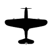 Top-Down Airplane Silhouette