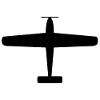 Schwarze Flugzeug-Silhouette