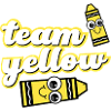 Team Yellow Crayons with Face
