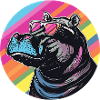 Hippo Sunglasses Popart