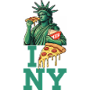 Adoro la pizza di New York Dichiarazione per amante del cibo divertente