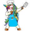 Dabbing Unicorn Greatest Chef Culinary Master Cook