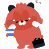 Kawaii Red Panda with Coffee