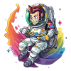 Galactic guitar rocker in space