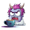 Coffee-mad monster