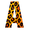 Leopard A-Letter Print