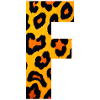 Leopardeneffekt Feuerorange Muster