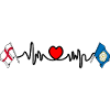Yorkshire + heartbeat + flag England