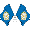 Two flags crossed – Yorkshire
