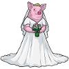 Pig Bridal Bouquet Wedding