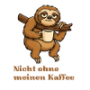 Not without my coffee Sloth