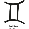 Zwilling Gemini Symbol Sternzeichen