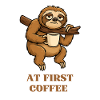 Lazy Sloth Coffee Moment