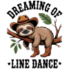 Sloth cowboy on branch
