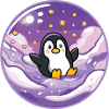 Pinguin im Eis-Universum