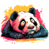 Panda Traumblick Farbspritzer