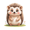 Cuddly hedgehog motif