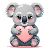 Kuschelkoala mit Herz