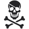 Classic Jolly Roger Pirate Skull