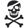 Classic Jolly Roger Pirate Skull