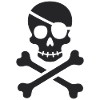 Classic Jolly Roger Pirate Skull