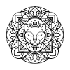 Cat Mandala with Harmonious Ornamentation