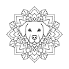 Mandala pour chiens ornementée