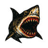 Shark Grunge Design – Aggressive Shark Look