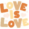 Love Is Love Pastel Letters