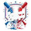 Patriotisches Baseball-Lifestyle-Design