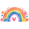 Regenbogen Einschulung – Süßes Mädchen Design