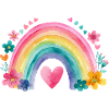 Amour arc-en-ciel – Douce aquarelle pour enfants