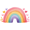Minimaler Regenbogen Aquarell – Kinder Design