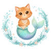Kawaii Cats Mermaid – Cute Fantasy Design