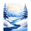 Snow-covered winter landscape