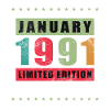 35e anniversaire Millésime de janvier 1991