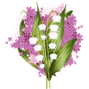 Muguet-de-vallée et lilas comme salut printanier
