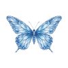 Blauer Geometrischer Schmetterling
