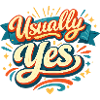 Usually Yes Retro Hand Lettering