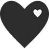 Minimalist heart with accent