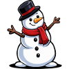Cute Snowman Winter Holiday Mascot