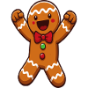 Happy Gingerbread Man Christmas Cartoon