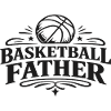 Basketball Father Retro Sports Design