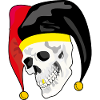Harlequin Skull: Rebel Style and Gold